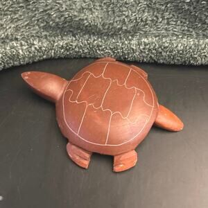 Vintage Native American Hand Carve Turtle Fetish Figurine - Sioux